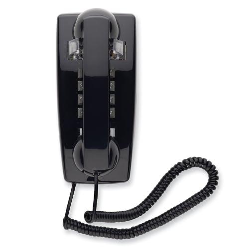 Single-Line Wall Telephone, Bell Ringer, Black